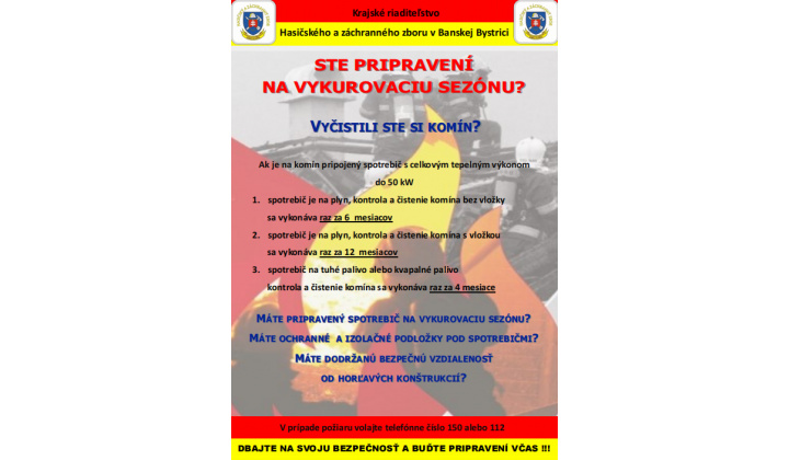Ste pripravení na vykurovaciu sezónu?