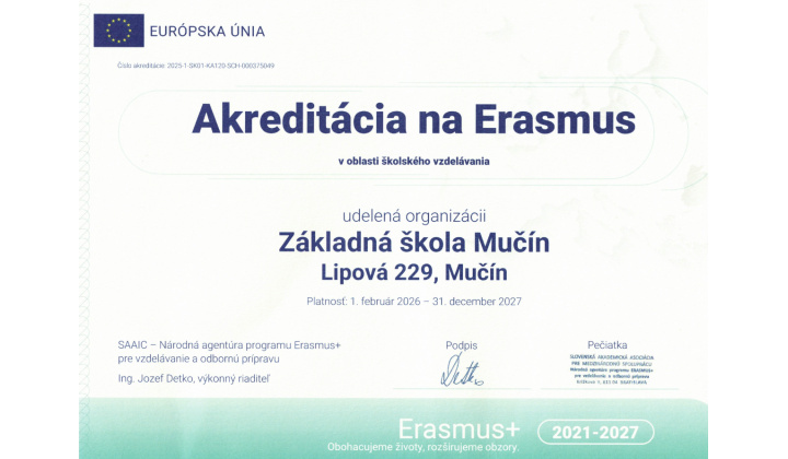 ZŠ Mučín - Erasmus